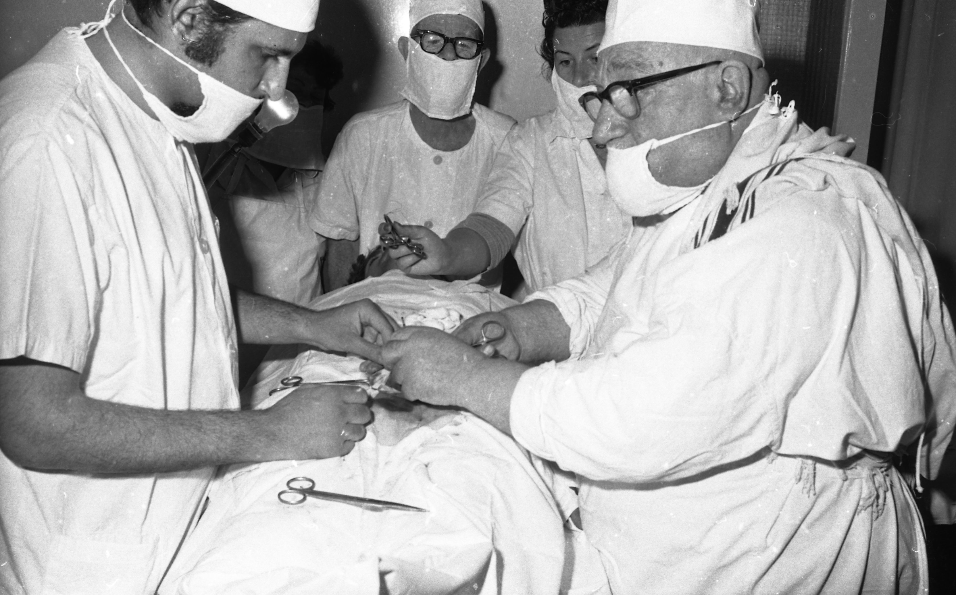 An circumcision operation to a 13-years boy a new immigrant from the