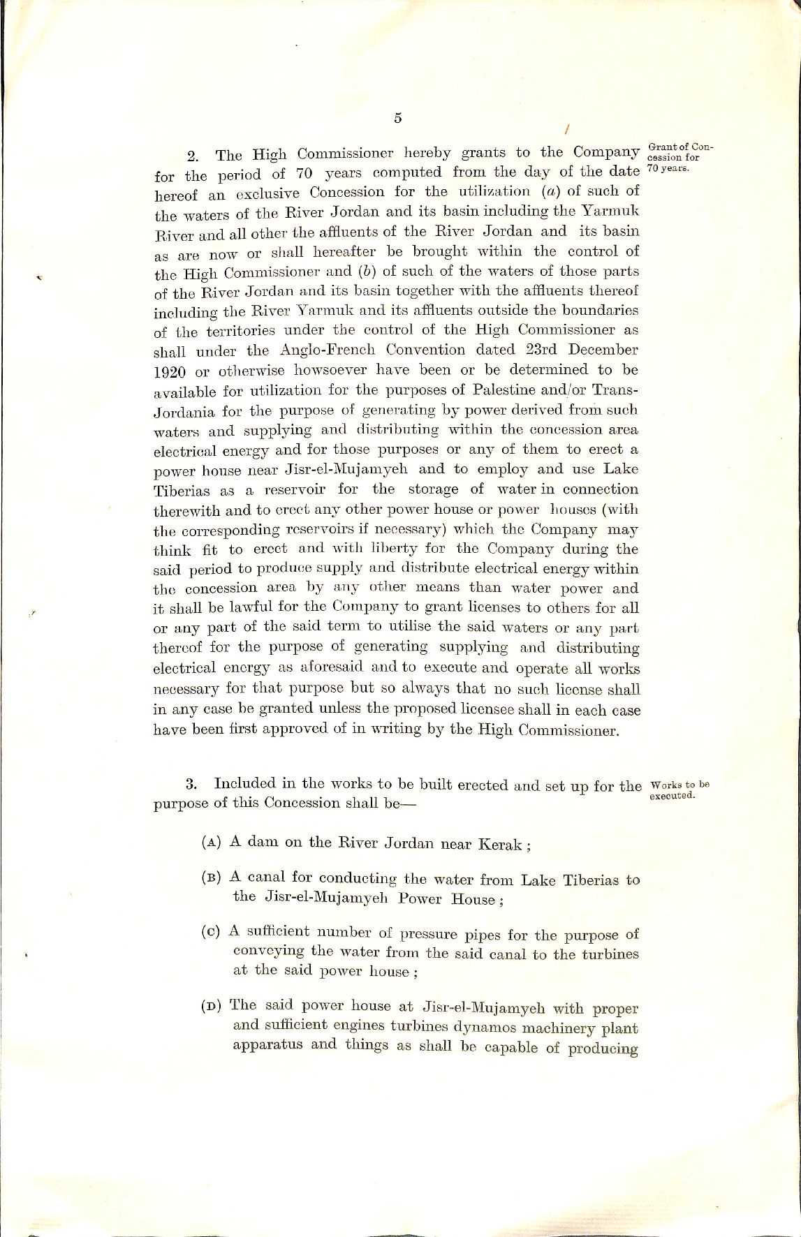 A letter by Pinchas Rutenberg on his proposals to erect an electric ...