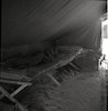 מיטת שדה באוהל השינה של החיילים במשלט הגופרית
