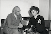 סרגי קוסביצקי, המנצח, בביתו עם עלמה צעירה