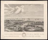 Veduta della citta di Malta dalla parte dei Gesuiti Peint per Goupy ; Suntach a dirige.