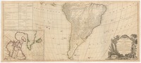 A new map of the whole continent of America divided into North And South And West Indies wherein are exactly Described The United States Of North America as well as the Several European Possessions according to the Preliminaries of Peace signed at Versailles Jan. 20. 1783 ; Compiled from Mr. D'Anville's Maps of that Continent, with the addition of the Spanish Discoveries in 1775 to the North of California & Corrected in the several Parts belonging to Great Britain from the Original Materials of Governor Pownall.