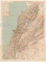 Carte routière et touristique du Liban au 200,000e Dessinée et imprimée par l'Institut Géographique National.