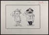 המשטרה הפלשתינית ושרוליק מצדיעים [קריקטורה ללא כותרת] – הספרייה הלאומית