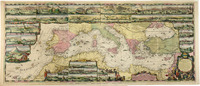 Carte nouvelle de la mer Mediterranee où sont Exactement Remarqués tous les Ports, Golfes, Rochers, Bancs de Sable &c. ; a l'usage des Armées du ROY DE LA GRANDE BRETAGNE / Dressé sur les Memoires les Plus Nouveaux par ROMAIN DE HOOGE.
