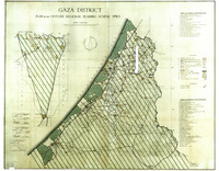 Gaza district : Plan of the Outline regional planning scheme no.R /1 / H. Kendall Town planning adviser, Government of Palestine. ; Drawn by M. Halfon.