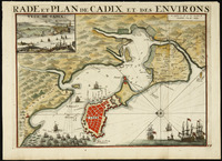 Rade et plan de Cdix et des environs