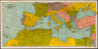 Rrand McNally map of the Mediterranean lands