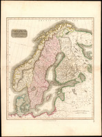 Scandinavia or Sweden, Denmark & Norway Hewitt Sculp.