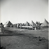 אוהלים במחנה הפליטים של מפוני יפו בכפר הערבי סומיל, לימים חלק ממרכז תל אביב – הספרייה הלאומית