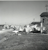 כביסה תלויה במחנה עולים "מחנה ישראל" ליד לוד.