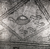 פסיפס שנתגלה בבית הכנסת הקדום בבית אלפא.