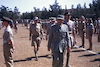 טקס הקמת צבא ההגנה לישראל בגימנסיה "רחביה" בירושלים בזמן קרבות מלחמת העצמאות