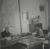 ראש עיריית תל אביב מרדכי נמיר במשרדו.