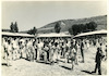 תלמידי בית הספר היהודי, ברחבת בית הספר המקומי, כפר אמבובר, אתיופיה.