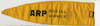 סרט יד מבד צהוב של צוות סיוע לאחר התקפה אווירית עליו רשום ARP social service.