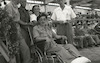 גנה סימנטוב על כיסא גלגלים במסדר צבאי
