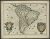 A new mapp of America Meridionale [cartographic material] : designed by Mounsieur Sanson geographer to the French King, and rendered into English and illustrated by Richard Blome.