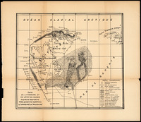 Carte de l'itineraire et de l'etat des Glaces d'apres les observations faites pendant les expeditions du 'KRASSINE' et du 'MALYGUINE'.