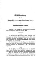 Geschäftsordnung für die Repräsentanten-Versammlung der Synagogen-Gemeinde zu Posen : festgestellt in den Sitzungen der Repräsentanten-Versammlung vom 24. Februar, 6. April und 22. Juni 1884.