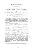 Death--and afterwards.