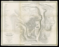 Plan of the town and environs of Jerusalem constructed from the English Ordnance Survey and measurements of Dr. T. Tobler by C.W.M. van de Velde... With Memoir by Dr. Titus Tobler. Engr. by Biedermann, Eberhardt and Stichardt.