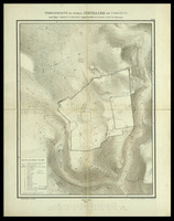 Terrainkarte des heutigen Jerusalem und Umgebung nach Major Charles Wilson's Aufnahme (1864-5) / bearbeitet von Dr. Carl Zimmermann. Taf.II, Topogr. Anst. v. Wurnster, Randegger & C.ie in Winterthur.