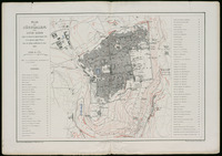 Plan de Jérusalem par Victor Guérin d'après les travaux du capitaine francais Gélis et du capitaine Anglais Wilson, mais avec quelques modifications de noms 1881 / Dessiné et Gravé par R. Hausermann.