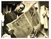 Marlon Brando reading a Yiddish Newspaper.