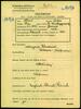 Applicant: Wonsch, Oskar; born 11.3.1879 in Zborow; married.