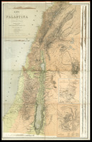 Karte von Palaestina von C.W.M. Van de Velde. Deutsche Ausgabe nach der Zweiten Auflage der "Map of the Holy Land". Farbendruck von C. Hellfarth in Gotha.