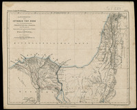 Kartenskizze des Isthmus vom Suez zur Veranschaulichung des Projektirten Kanals, nebst Ubersicht der hypsometrisch gemessenen Punkte in Palaestina Von A.Petermann. Lith. Anstalt v.C. Hellfarth in Gotha.