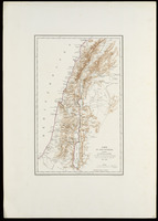 Carte du Pays d'Israel Construite par C.W.M. Van de Velde. Grave par Delamare.