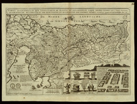 Tabula Geographica in qua Israelitarum, ab Aegypto ad Kenahanaeam usqve profectiones en rystplaetsen der Kindren Israels door C.D.