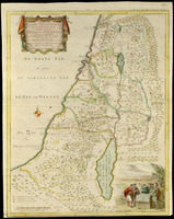 'T land Kanaan benevens Gilead verdeelt ender de XII Stammen Israëls door W.A. Bachiene... te Kuilenburg. J.C. Philips fecit.J. van Jagen Mapp. sculpsit.