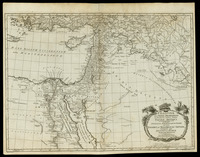 Palestinae Seu Terrae Promissionis in duodecim Tribus partitae facies antiqua Cui accessit Itinerum Israelitarum Series nec non Davidici et Solomonaei Imperii vicinarum que Egypti et Syriae regionum descriptio Accurante Jo: Blair...ad illustrandas tabulas suas chronologicas. Tho.s Kitchin sculpsit.