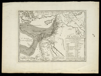 Carte mineralogique sur la nature du terrein d'une partie de l'Orient et particulierement de l'Egypte, de la Palestine et de la Syrie Dressée en 1751 par Philippe Buache... sur les recherches et pour un mémoire de Mr. Guettard.