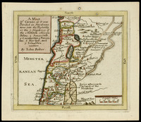 A map of Canaan as it was divided in Abrahams time into the Heptarchy or the 7 Kingdoms of the 1. Hittites. 2. Girgashites. 3. Amorites. 4. Canaanites. 5. Perezites 6. Hivites. and 7. Ichusites / By Iohn Seller.