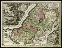 Terra Sancta vocata, quae olim XII Tribus hoc autem aevo in VI Provinc. Distincta est. Matth. Seutter S.Caes. M. Gogr. Andreas Silbereisen Sculps.