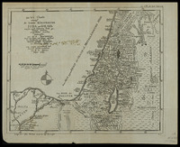 Die V.te Charte worauf die Zwey Königreiche Iuda und Israel wie sie nach Salomons Tode getrennet worden, vorgestellet werden. entworfen von W.A. Bachiene Prof. Der Astron. Und Geogr. Und Prediger zu Maastricht wie auch der gesellsch. Der wissensch. Zu Haarlem Mitge / Von neuem gezeichnet von G. A. Maas. Cleve 1769.