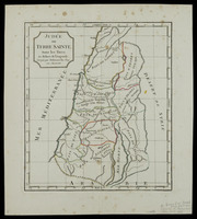Judée ou Terre Sainte Sous les Turcs / Par le S.Robert de Vaugondy Corrigee par De la Marche Geog son Successeur.