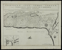 Palestinæ sive Terræ Sanctæ quæ et Promissionis nova tabula ad SS. Bibliorum intelligentiam delineata / A. Peyrounin fecit.