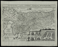 Palestina, sive Terrae Sanctae discriptio Geographische Beschryvinge der Heirtochten en Rustplaetsen der Kindren Israels, treckende uyt Egypten int Land van Beloften / door C.D.