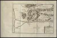 Route des Hebreux, pour Passer la Mer Rouge conforme a l'Ecriture / Extrait des Memoires du Pere Claude Sicard, Missionnaire Jesuite en Egypte. 1727.
