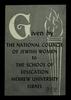 Ex libris The National Council of Jewish Women to the School of Education Hebrew University Israel.