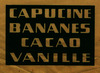 Capucino, Bananes, Cacao, Vanille.