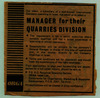 MANAGER FOR THEIR QUARRIES DIVISION – הספרייה הלאומית