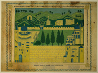 [Mazkeret me-Yerushalayim Ir ha-Kodesh Souvenir of the Holy City Jerusalem] [Micrography] – הספרייה הלאומית