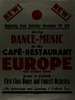 Daily dance-music at the cafe-resturant Europe – הספרייה הלאומית