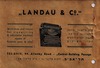 [כרטיס ביקור] Landau & Co - בית מלאכה ומחסן למכונות כתיבה – הספרייה הלאומית